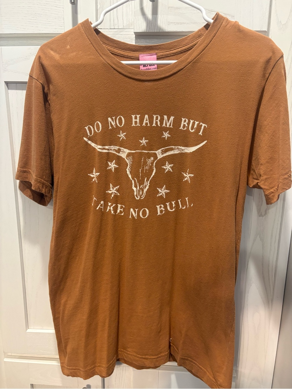 Do No Harm But Take No Bull Graphic Tee - Rust